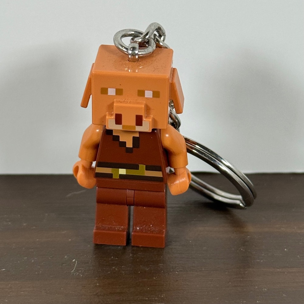 LEGO Minecraft Piglin Minifigure Keychain 854244 Video Game Key Ring Collectible